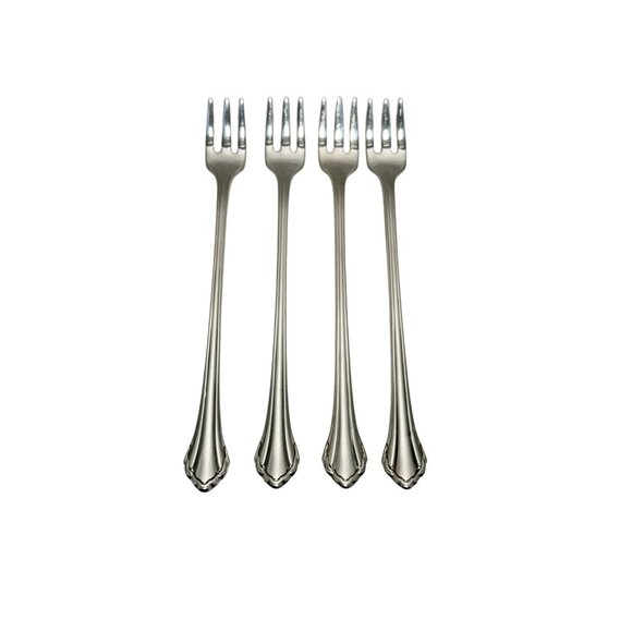 Oneida Community Clarette Cocktail Seafood Oyster Forks Silverplate Flatware - Picture 1 of 5